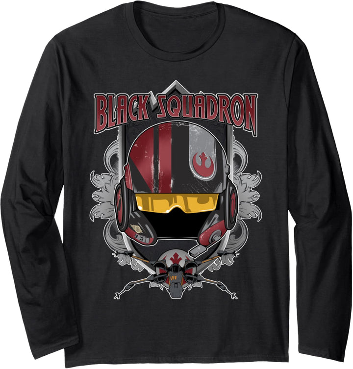 Star Wars Black Squadron Helmet And X-Wing Langarmshirt