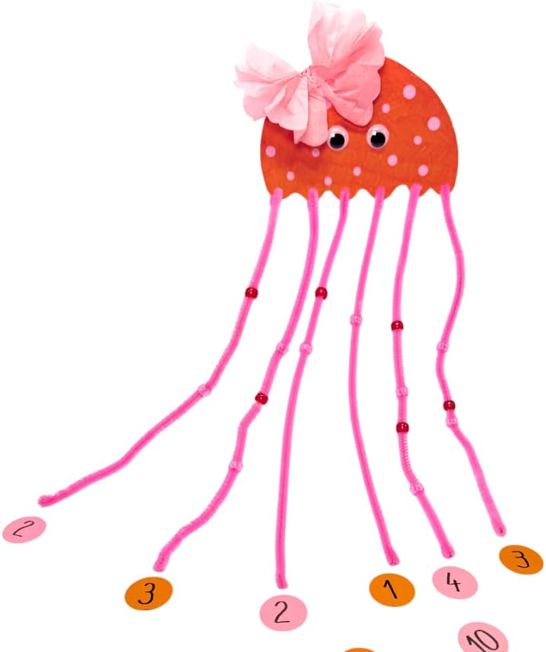 Lulubug Bastelset Kinder, 1000 Teile + Bastelanleitung | Tonkarton, Washi Tape, Chenille-Drähte, Wac