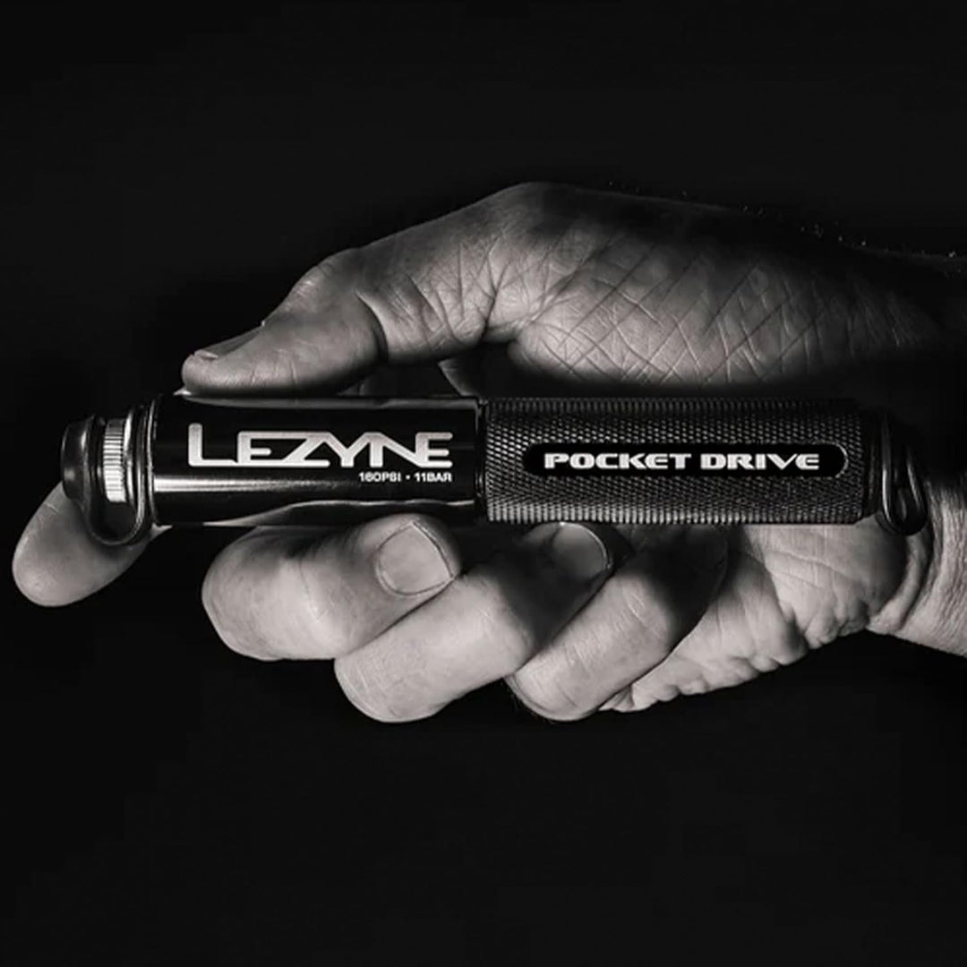 Lezyne Unisex – Erwachsene CNC Pocket Drive Minipumpe 14 cm Schwarz