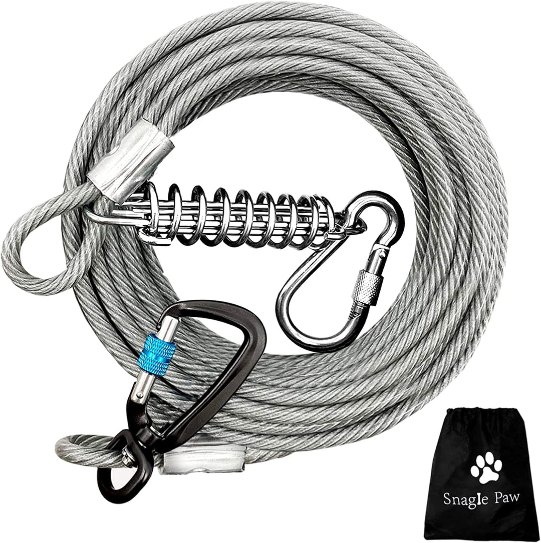 Hofleine für grosse Hunde,6m Tie Out Cables Leinen Hofleine für Hunde, stossdämpfender Feder,langleb