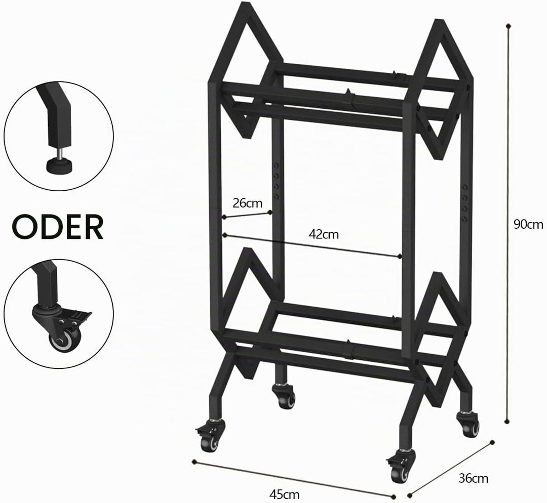 VEDECASA DJ Vinyl Record Speicherhalter Rack LP Storage Display Ständer mit Casters einfach zu versc