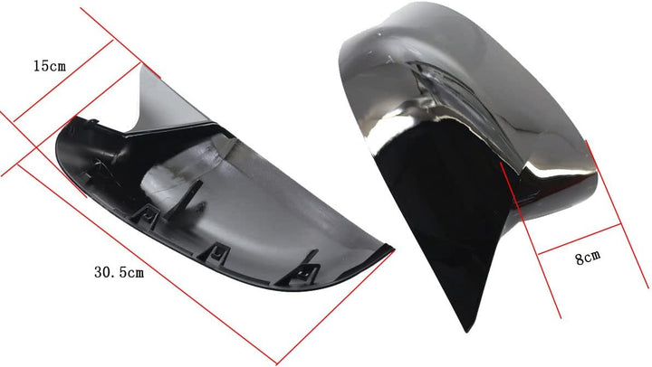 GSRECY Spiegel-Abdeckkappen im M-Stil, glänzend, Schwarz, für X3 X4 G01 G02 2018 2019 2020 2021, X5