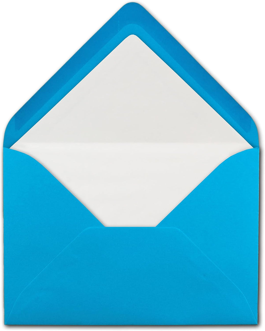 250 Briefumschläge Azurblau (Blau) - DIN C6 - gefüttert mit weissem Seidenpapier - 100 g/m² - 11,4 x