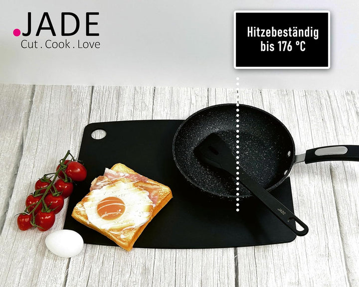 JADE Schneidebrett Gourmet Kitchen mit Aufhängeöse (26 x 16 cm) - Zellulose-Laminat, schwarz - spülm