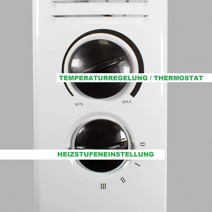 MAUK® Elektroheizung Steckdosenheizung | Frostwächter mit Thermostat 3 Stufen Konvektor | Heizgerät