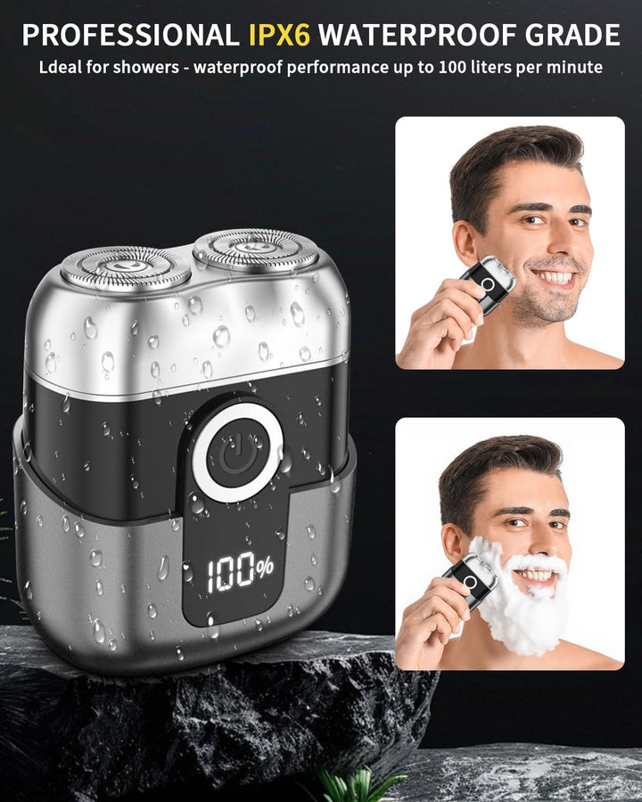 Mit LED -Anzeige Mini Rasierer Herren, IPX6 Wasserdicht Mini Rasierer, Bringen Sie Einen Ersatzwerkz