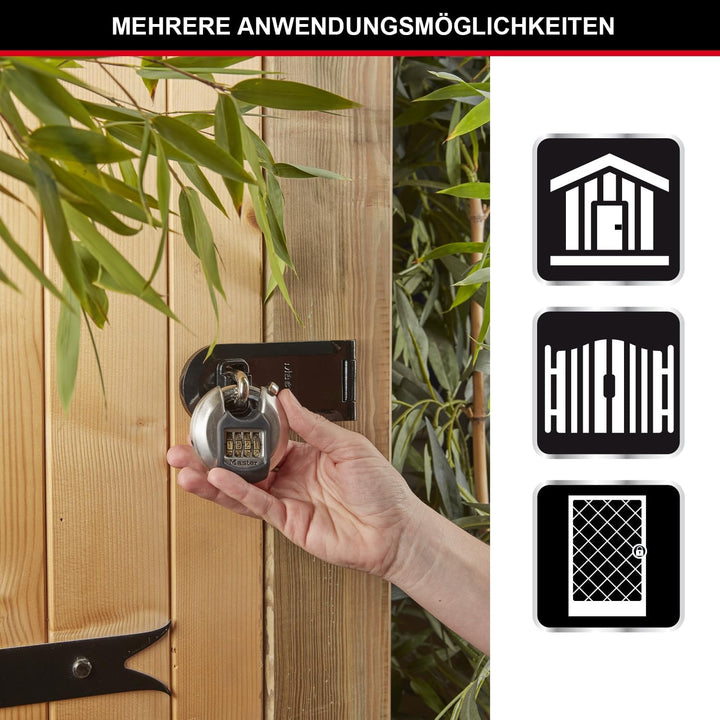 MASTER LOCK Disc-Vorhängeschloss [Zahlenkombination] [Edelstahl] [Aussenbereich] M40EURDNUM - Ideal