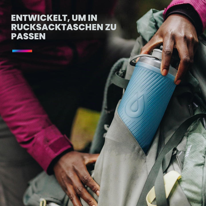 Hydrapak Flux - Zusammenklappbare Rucksack-Trinkflasche (750ml) - BPA-frei, ultraleicht, auslaufsich