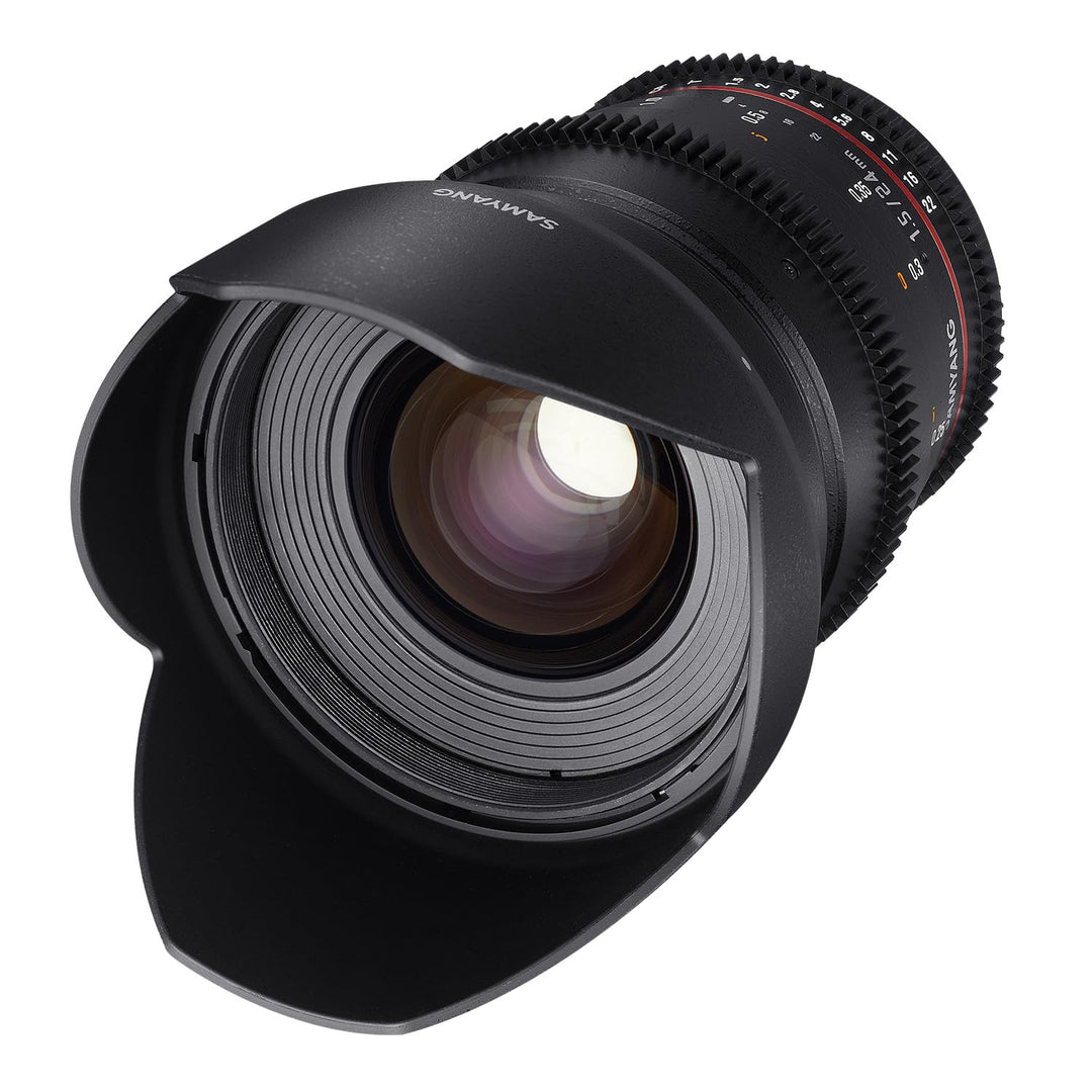 Samyang 24/1,5 Objektiv Video DSLR II Canon EF manueller Fokus Videoobjektiv 0,8 Zahnkranz Gear, Wei