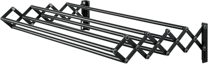 mDesign Wäscheständer aus Metall – ausziehbare Wäscheleine mit 8 Stangen für den Waschraum – platzsp