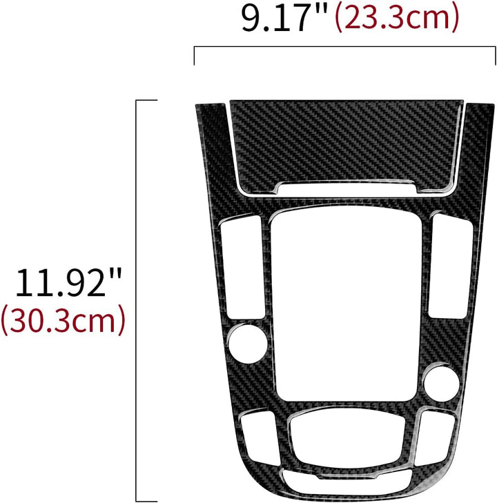 Auto Kohlefaser Schaltknauf Schalthebel Cover Trim Kompatibel mit Audi A4 B8 A5 S4 S5 Q5 RS4 RS5 Zub