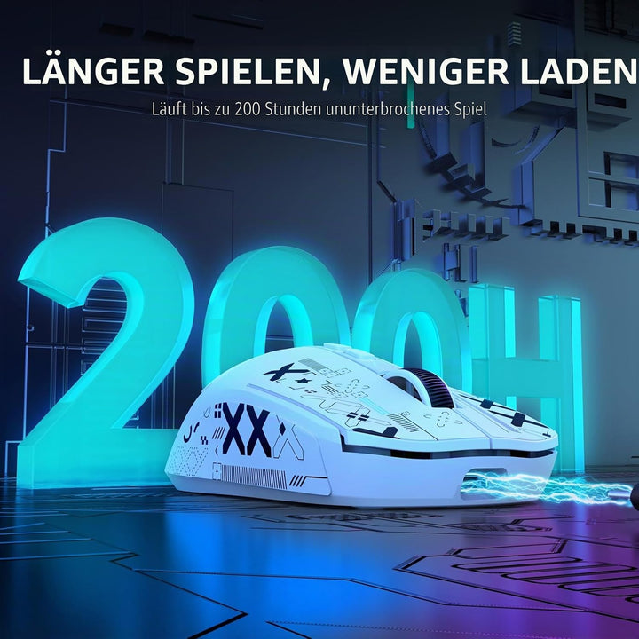 VGN Game Power Attack Shark X6 Superlight Kabellose Gaming-Maus mit RGB Ladestation, 49g Ultraleicht
