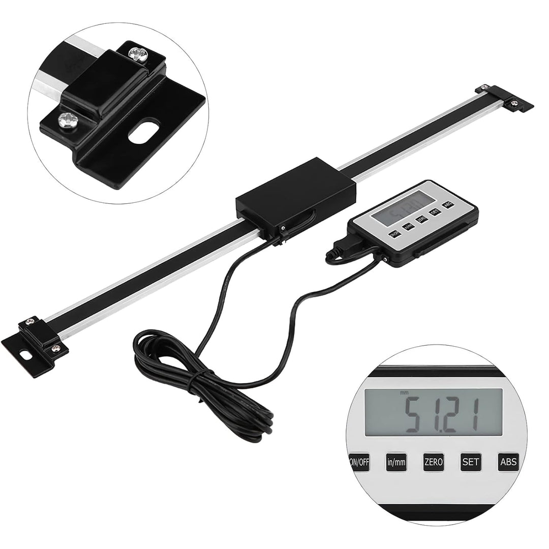 0-300mm LCD Digitalanzeige Drehbank Linearmassstab mit Montagezubehör für Fräsmaschinen Drehmaschine