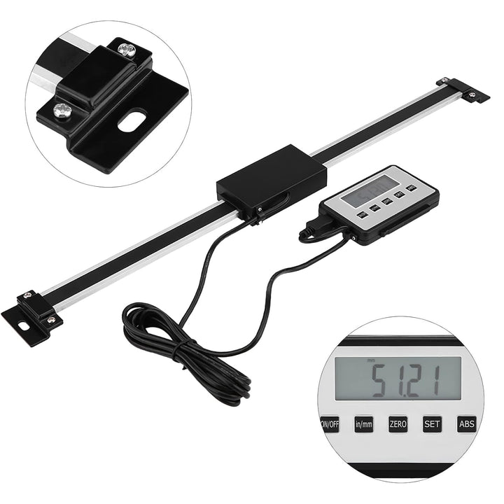 0-300mm LCD Digitalanzeige Drehbank Linearmassstab mit Montagezubehör für Fräsmaschinen Drehmaschine