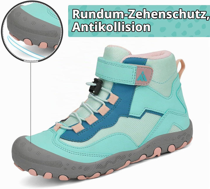 Mishansha Kinder Wanderschuhe Rutschfest Leicht Trekking Wanderstiefel für Jungen Mädchen Gr.24-38 G