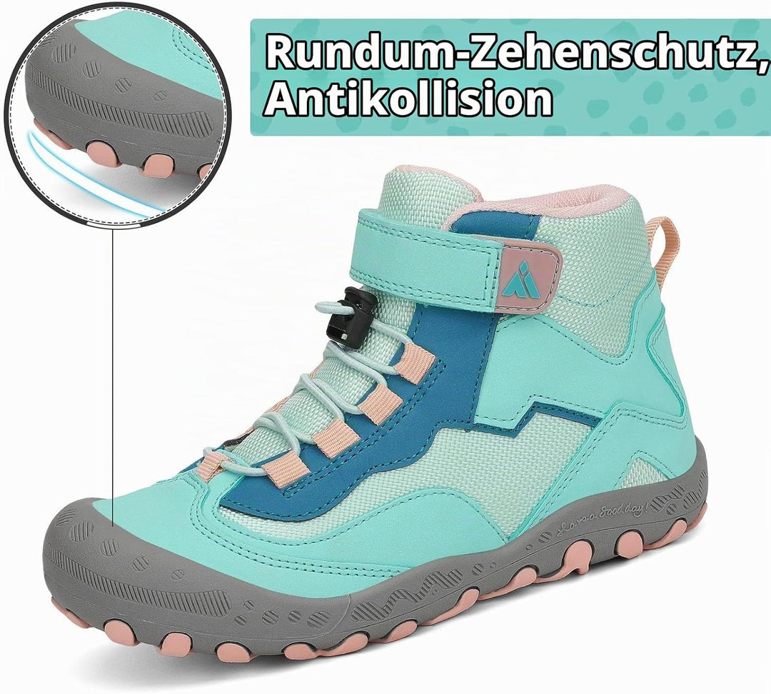 Mishansha Kinder Wanderschuhe Rutschfest Leicht Trekking Wanderstiefel für Jungen Mädchen Gr.24-38 G