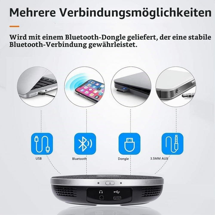 TONGVEO Konferenzraum-Kamera-System mit Bluetooth-Mikrofon, 3X 1080P 60fps USB PTZ Video-Kamera-Kit