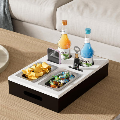 Couchbar, Sofa Organizer auf dem Beistelltische Couchtisch, Couchbar Holz als Bier Geschenke für Män