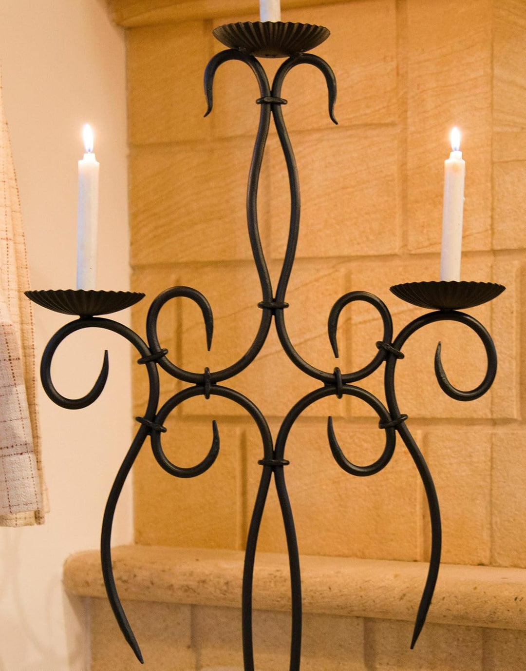Kerzenständer Artus 100 cm Schmiedeeisen 21216 Kerzenleuchter Kerzenhalter Metall