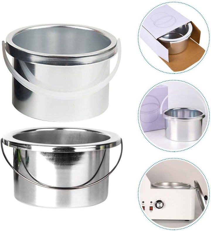 Healeved Wachswärmer Innentopf Aus Aluminium 5.1 Zoll Ersatzbehälter Für Wachsschmelzmaschine Ideal