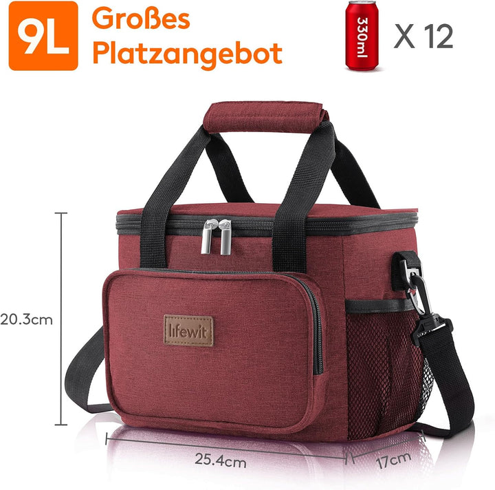 Lifewit Kleine Kühltasche, 8,5L, Isolierte Lunchtasche, Faltbare Lunch-Tasche, tragbare Brotdose für