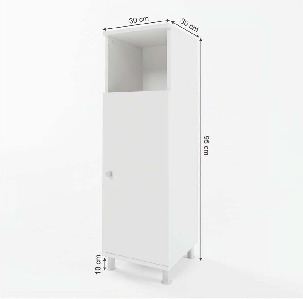 Vicco Midischrank Fynn, Weiss, 30 x 95 cm Weiss 95 x 30 cm, Weiss 95 x 30 cm