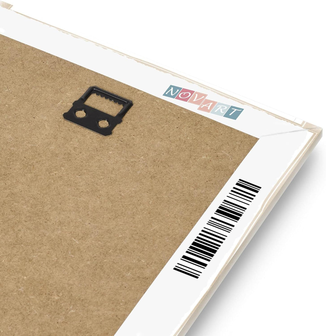 Novart Bilder Set - AUFHÄNGFERTIG - KEIN EXTRA RAHMEN BENÖTIGT - Liebe Home Abstrakt Modern Beige -