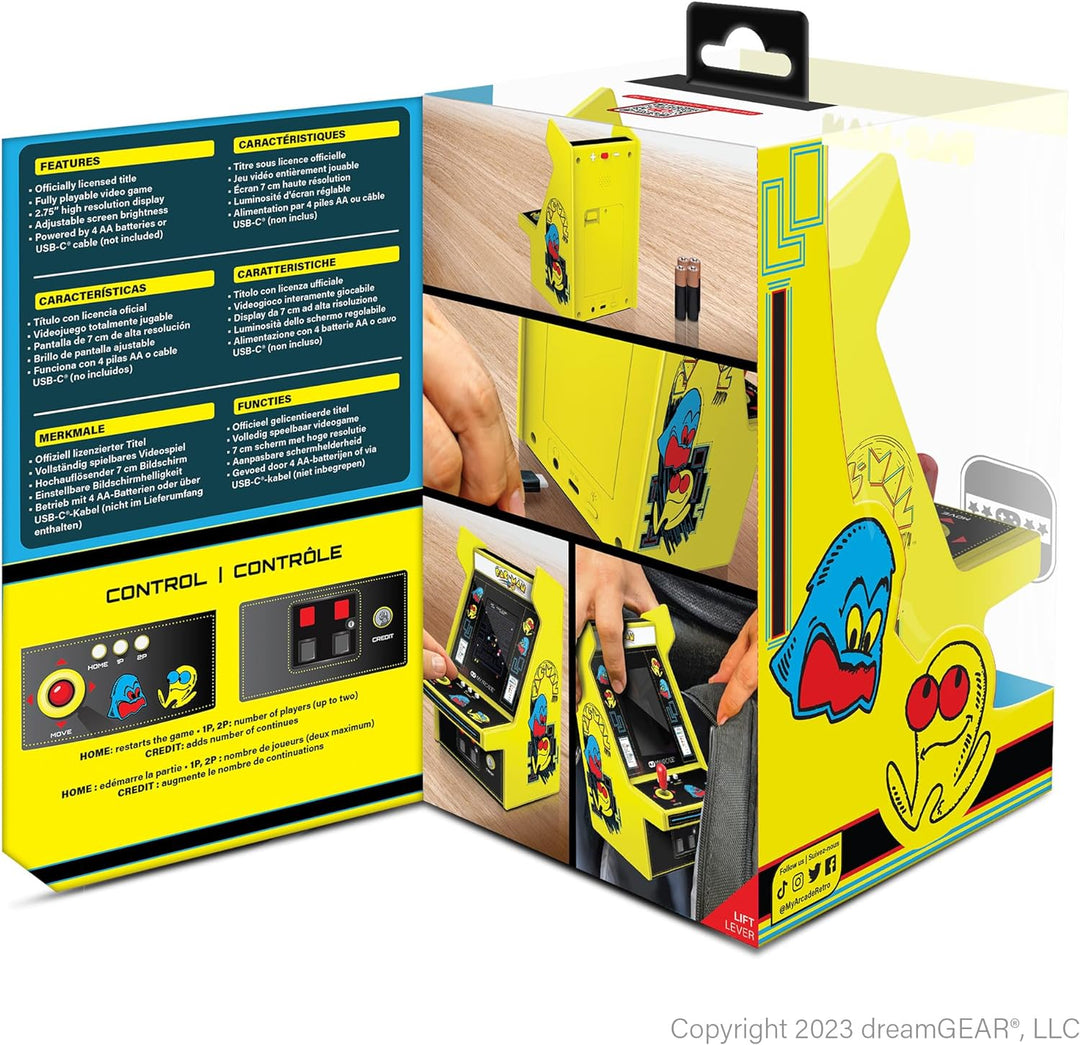 My Arcade DGUNL-4194 PAC-Man Micro Player Pro Portable Retro Arcade Pac Man, Pac Man