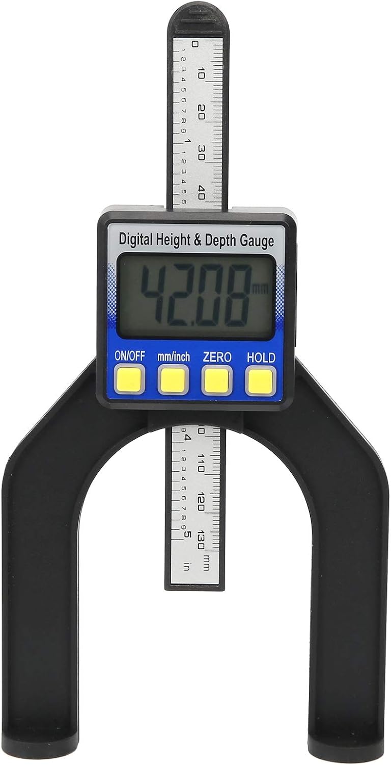 VBESTLIFE Digitales elektronisches Höhenmessgerät, Mini-Höhenmessgerät, Tiefenmessgerät, 080 mm, gro