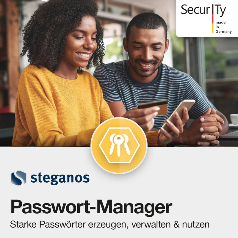 Steganos Passwörter sichern mit dem Passwort Manager | Passwörter verwalten | Passwort Safe | 1 Jahr