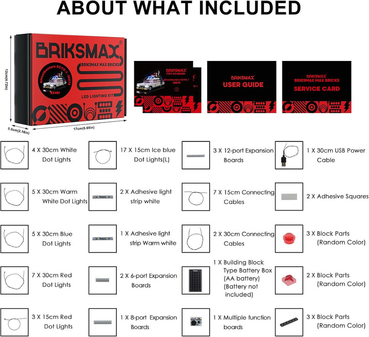 BRIKSMAX Led Beleuchtungsset für Lego Creator Ghostbusters™ ECTO-1 - Compatible with Lego 10274 Baus