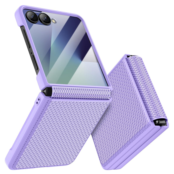 Doeshine für Samsung Galaxy Z Flip 7 Hülle [Not für Flip 7FE] mit Scharnierschutz & Displayschutzfol