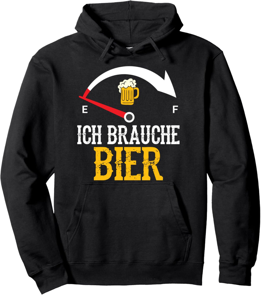 Ich brauche Bier Tacho outfit Bauch Hackedicht Biermarke Pullover Hoodie