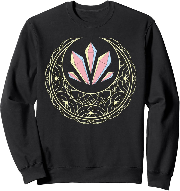 Hexerei Kristalle Astrologie Wahrsager Halbmond Pastel Goth Sweatshirt