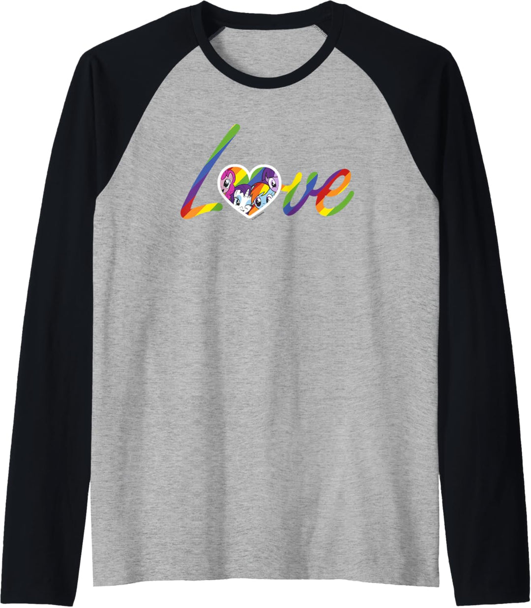 My Little Pony: Friendship Is Magic Rainbow Cursive Love Raglan