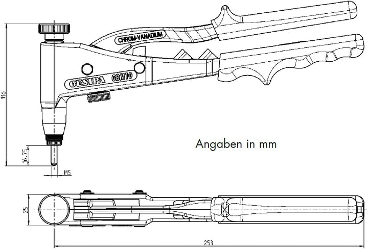 GESIPA | GBM 10 Gewindedorn M5 | Original - Ersatzteile direkt von GESIPA | Jahrelanger Ersatzteil -