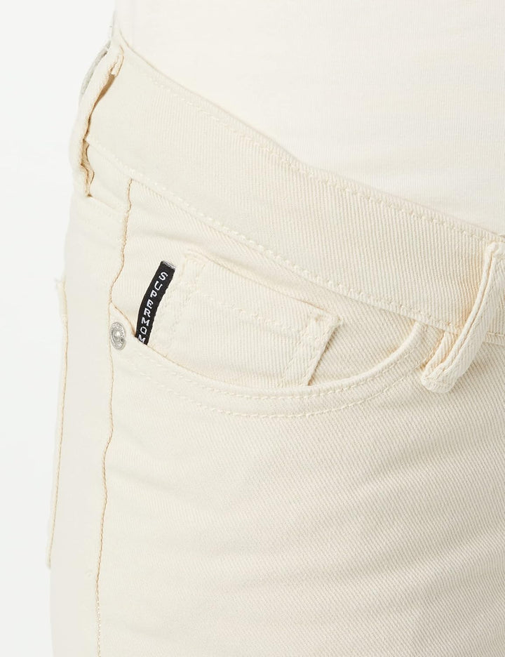 Supermom Damen Brooke Over The Belly Mom Jeans 31 Bone White - P989, 31 Bone White - P989