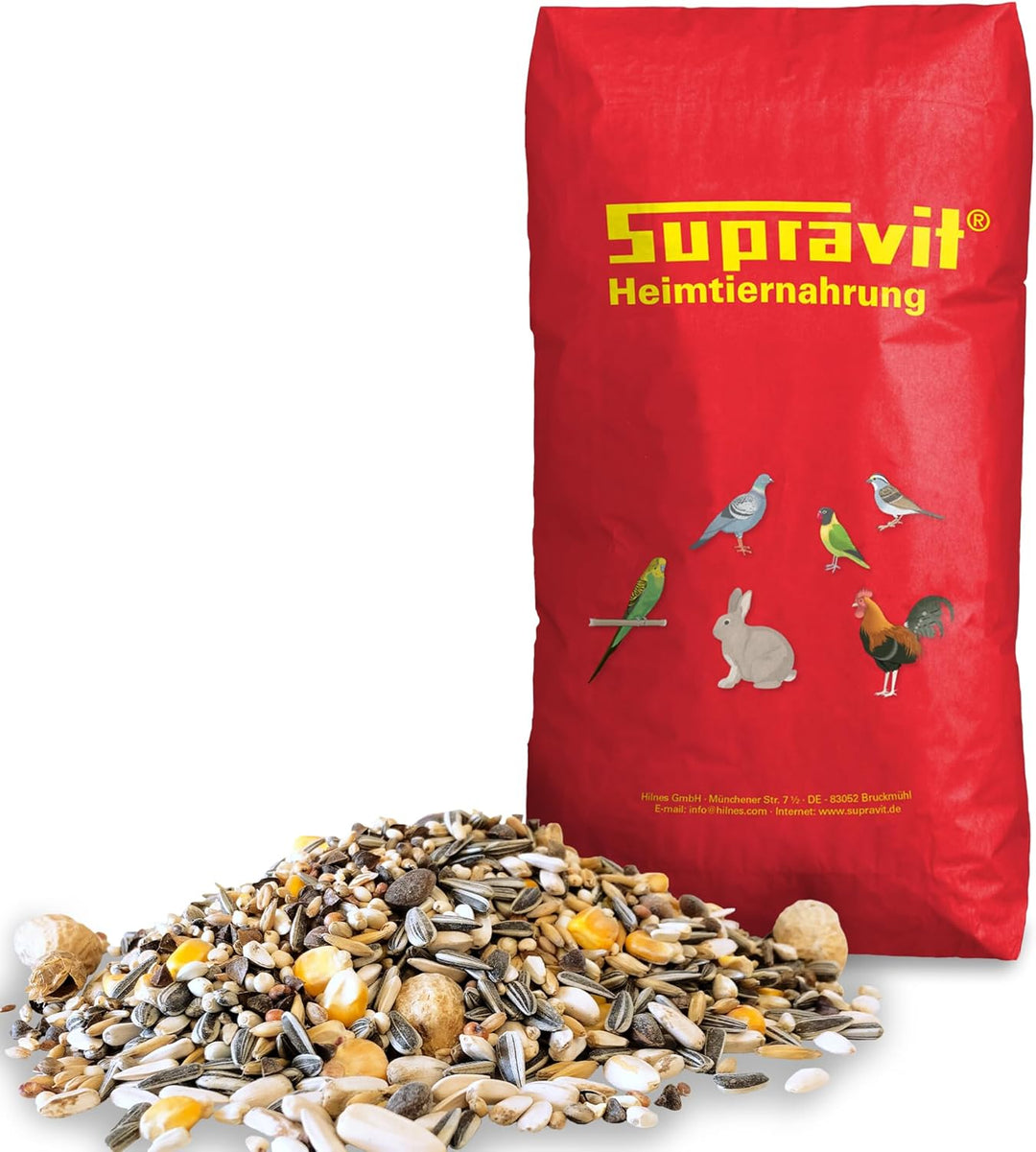 SUPRAVIT Papageienfutter 20 kg, Futtermischung für Papageien Aller Arten 20.00 kg (1er Pack), 20.00