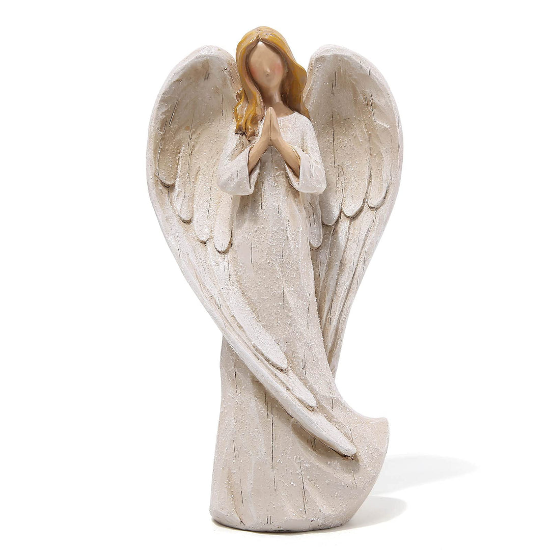 Hodao Betender Engel aus Kunstharz, 22,6 cm, für Geschenke, Heimdekoration, betende Gedenkstatue, ex