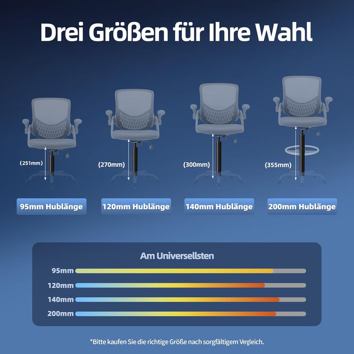 Mastery Mart Gasdruckfeder für Bürostühle, Länge 272mm - 388mm Gasdruckfeder, Gasdruckdämpfer Belast