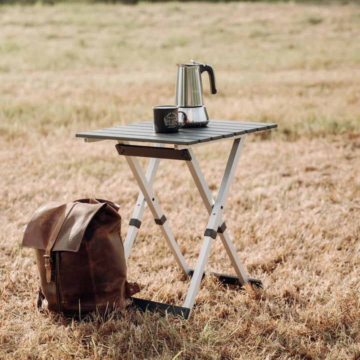 CAMPWERK Alu Camping Beistelltisch, Campingtisch, Klapptisch, Gartentisch, Camping Möbel, Faltbar &