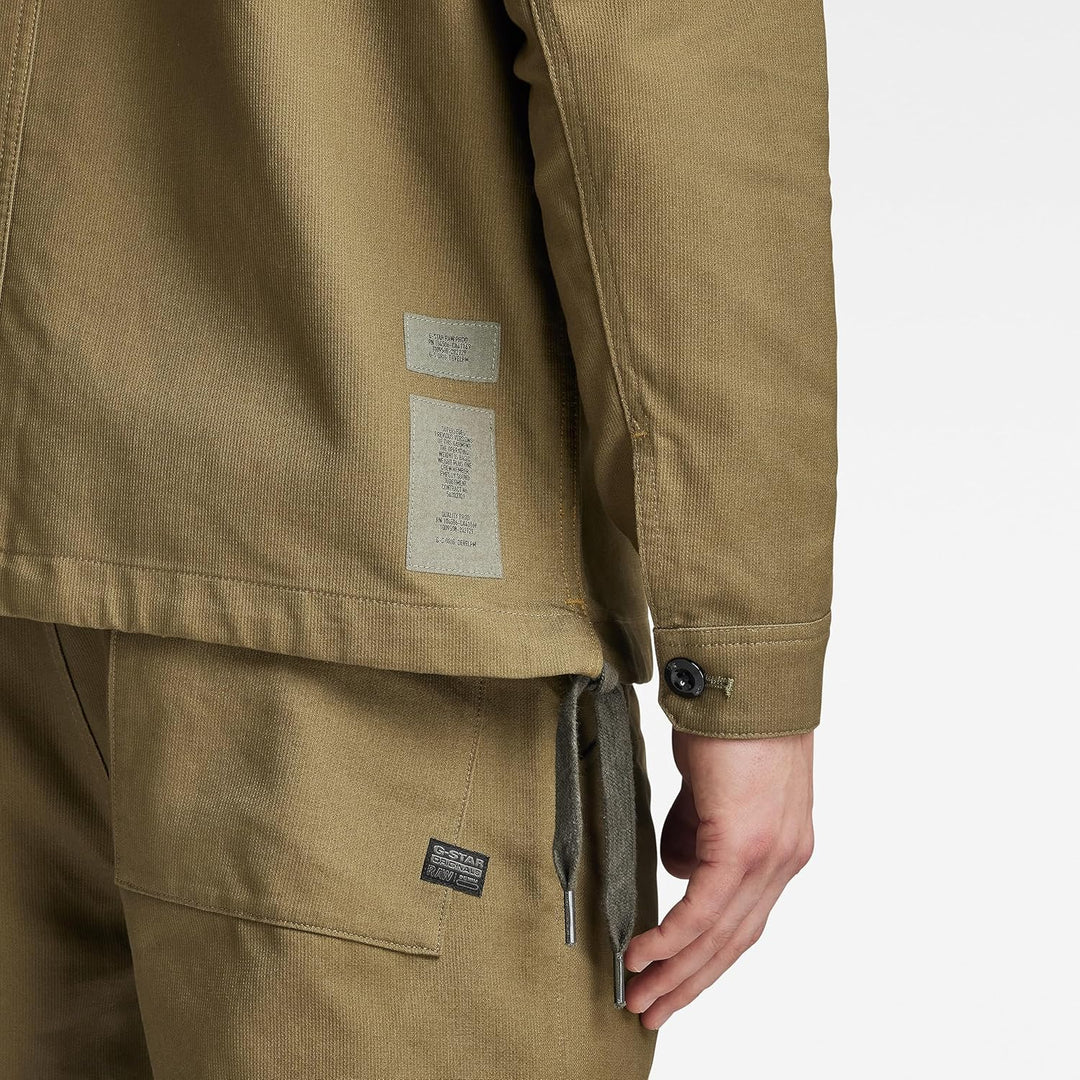 G-STAR RAW Herren 2 Pocket Relaxed Hemd Shirts L Grün (Dark Olive D22967-d190-c744), L Grün (Dark Ol