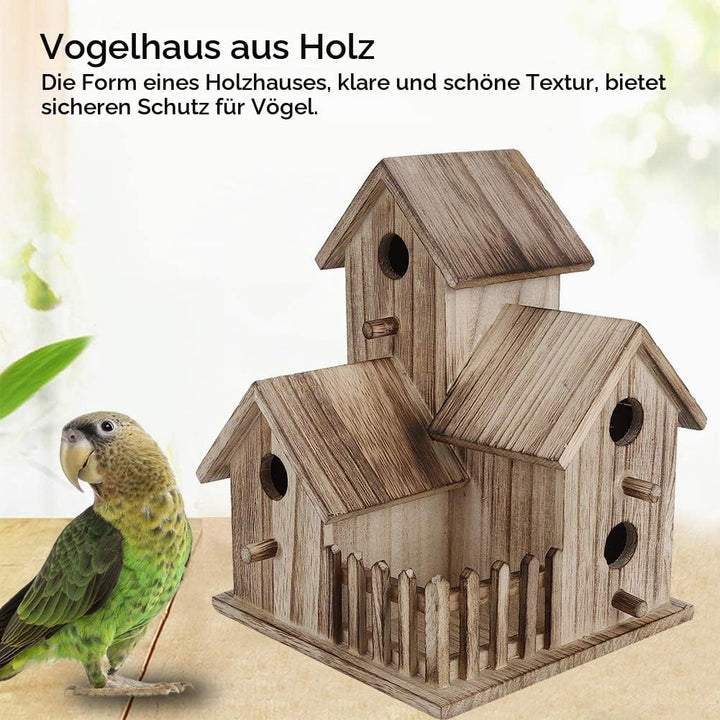 Vogelhaus aus Holz, Kleiner Hängender Vogel-Nistkasten, Outdoor-Garten-Vogelhaus-Haustierbedarf Deko