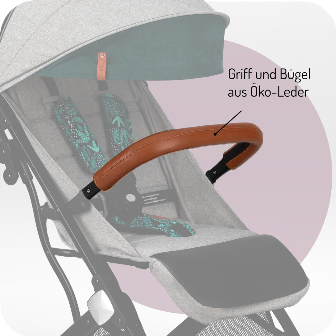 MoMi ESTELLE DAKAR Kinderwagen ab 6. Monat (bis 22 kg), klappbarer Buggy mit 5-Punkt-Sicherheitsgurt