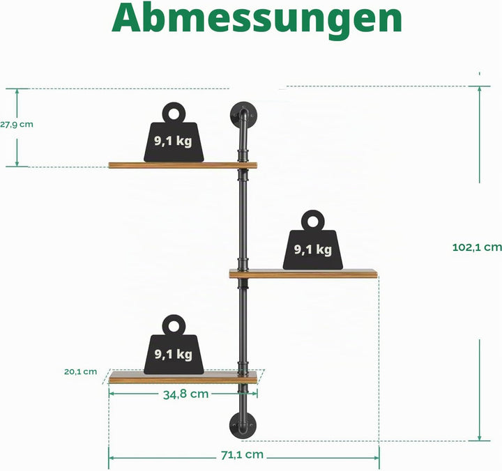 Drehbarer Fensterpflanzenständer Massivholz - Wandmontiertes Pflanzenregal für Küche, Bar &amp; Wohnzimm