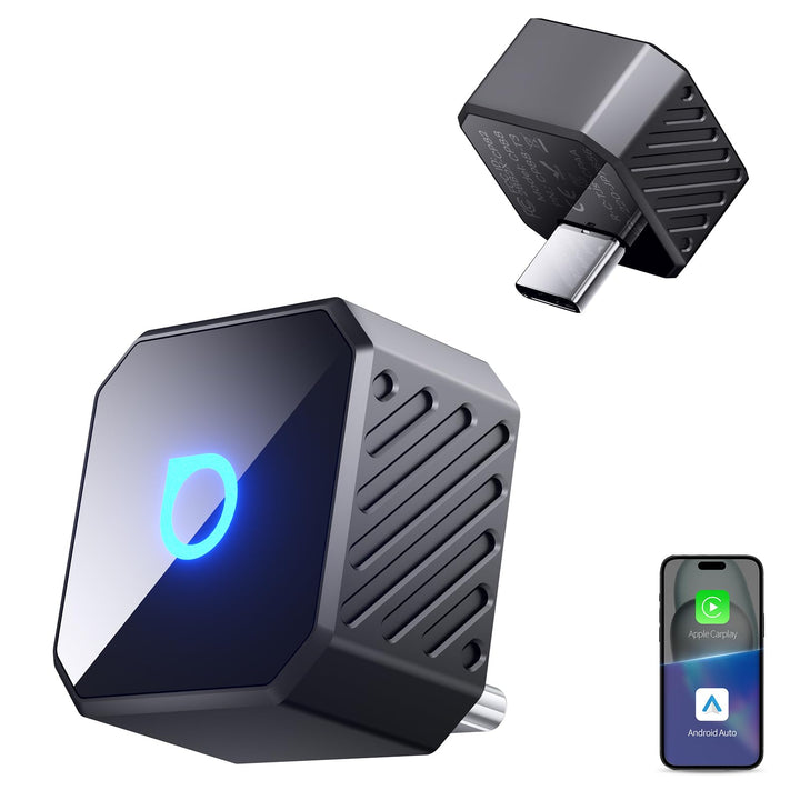 OTTOCAST Mini Pot 2026 Typ-C, 2-in-1 CarPlay & Android Auto Wireless Adapter für iOS 10+/Android 11+