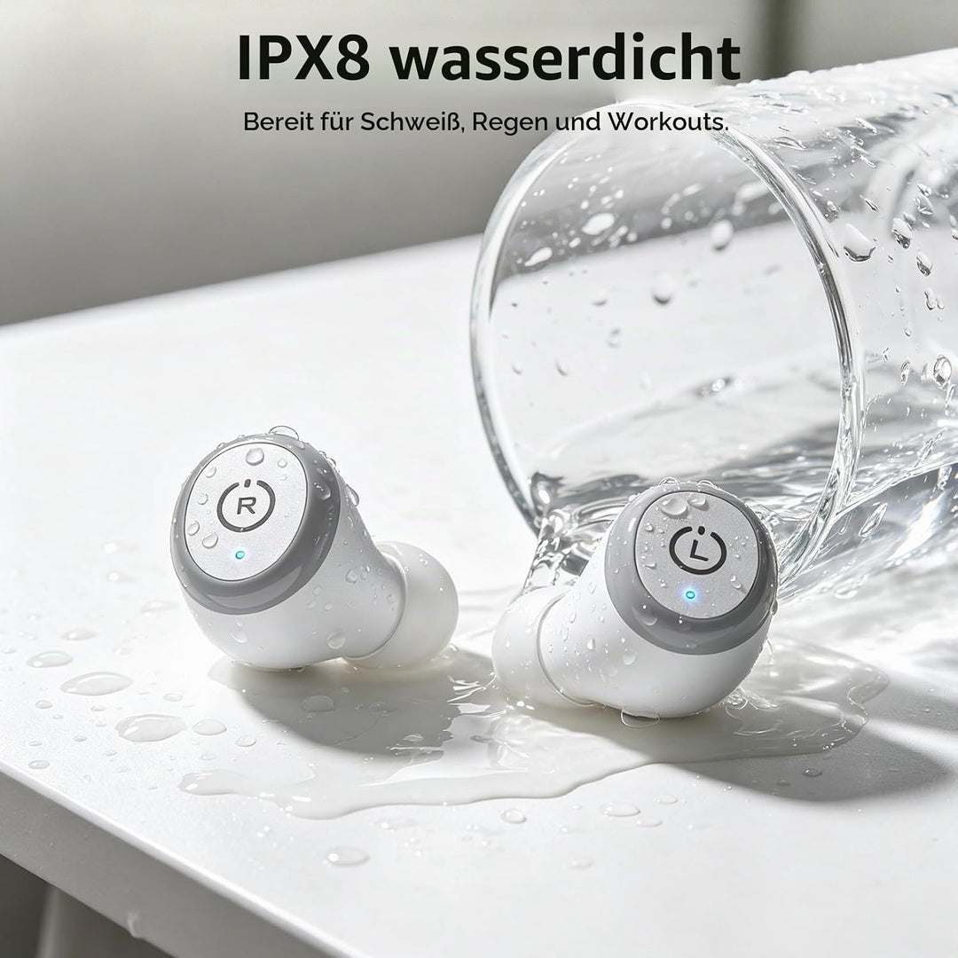 TOZO T10 Kopfhörer Kabellos Bluetooth In Ear mit Ladecase 55 Std. IPX8 | ENC für klare Anrufe und Kl