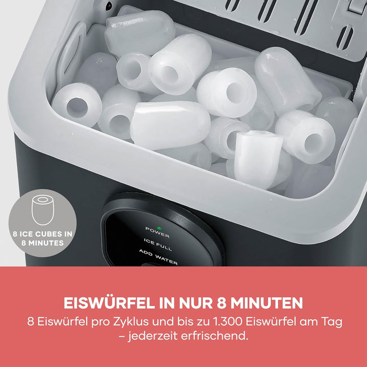 Severin Eiswürfelmaschine, Eiswürfelbereiter, 8 Eiswürfel in nur 8 Min, Kapazität 1,2 L, einfache Be