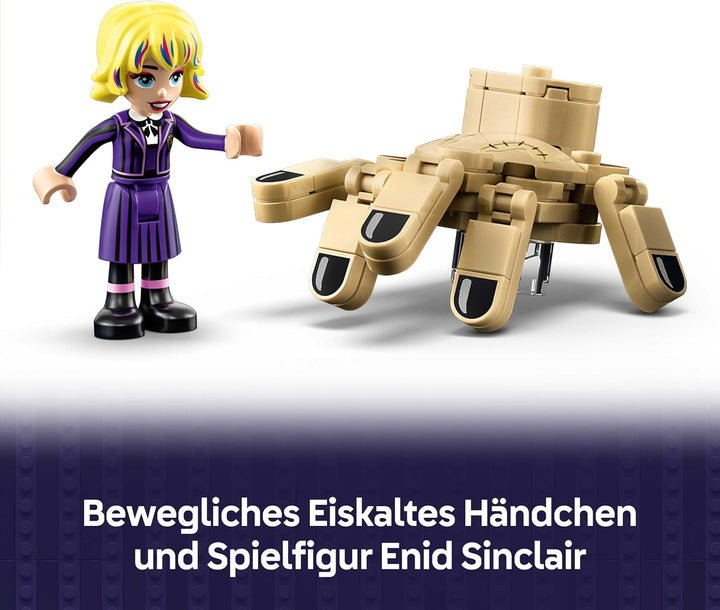 LEGO Wednesday - Die Wohnung des Eiskalten Händchens - Spielzeug zum Bauen mit Enid Minifigur, Händc
