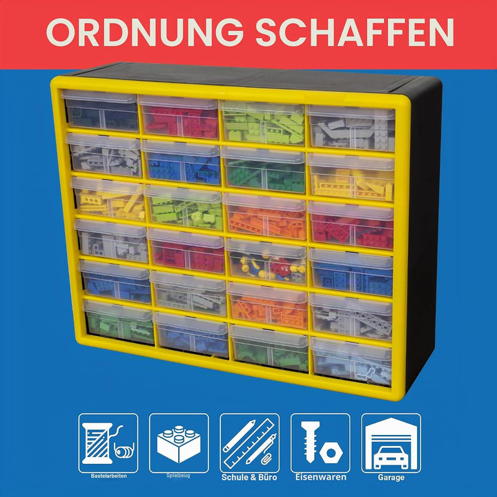 Akro-Mils 24 Schrank 10724, Kunststoffteile, Aufbewahrungs- und Bastelschrank, 50,8 cm B x 15,2 cm T